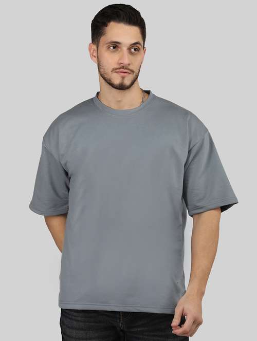 men plain short sleeves oversized t-shirt - 21639089 - Standard Image - 0