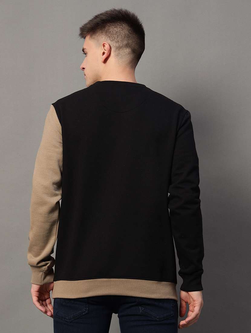 men long sleeves color block sweatshirt - 21639210 -  Standard Image - 1