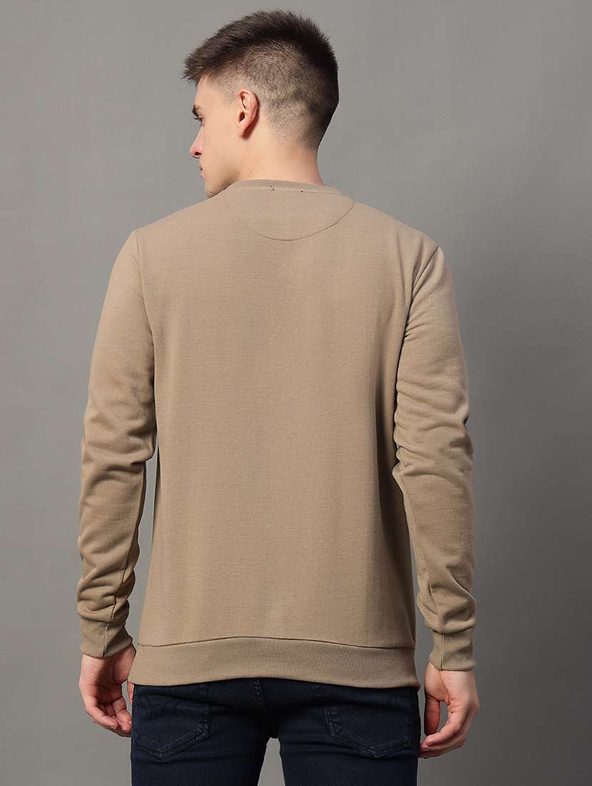 men long sleeves front print sweatshirt - 21639228 -  Standard Image - 1