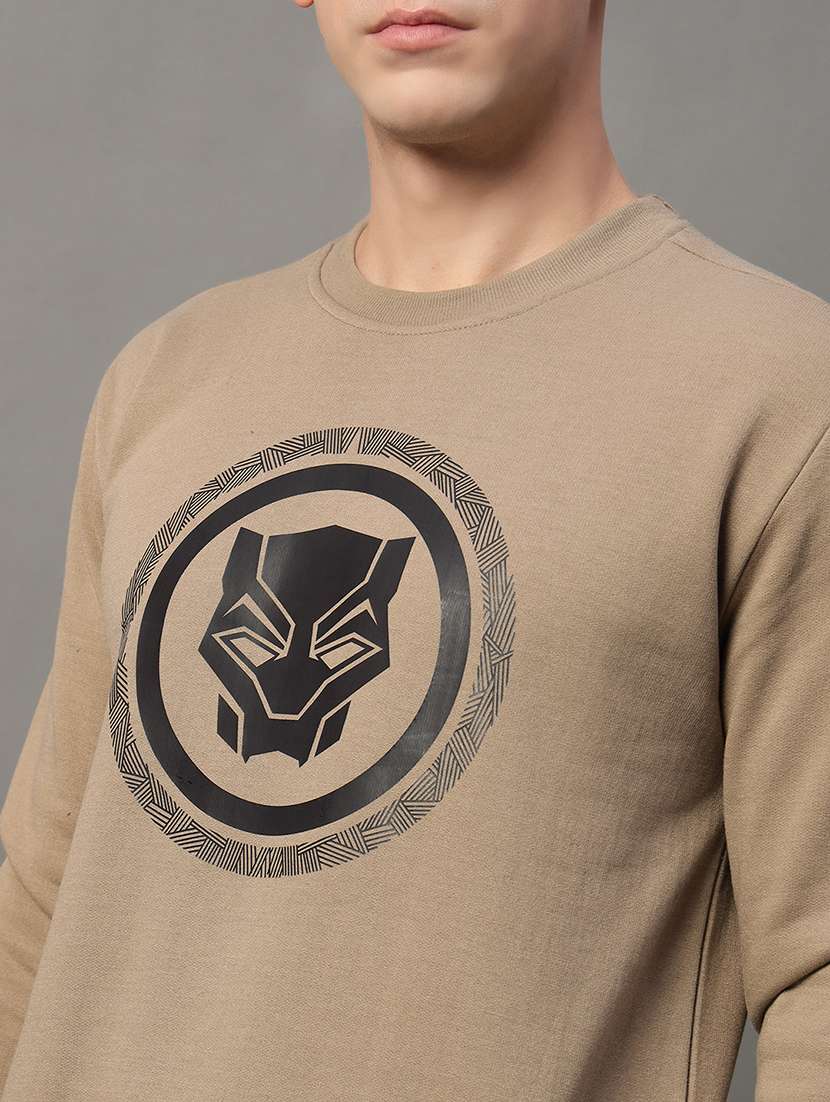 men long sleeves front print sweatshirt - 21639228 -  Standard Image - 4