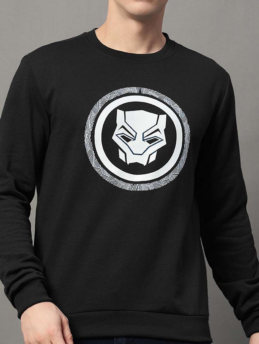 men long sleeves front print sweatshirt - 21639230 -  Standard Image - 4