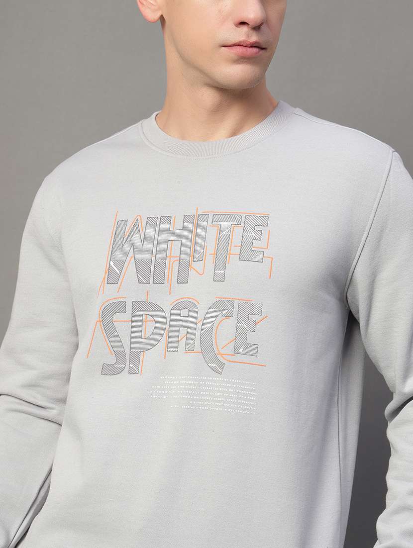 men long sleeves front print sweatshirt - 21639233 -  Standard Image - 4