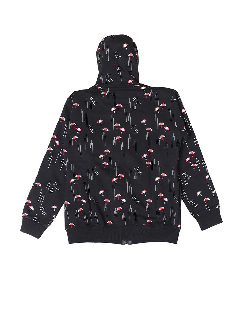 girls printed long sleeve hooded sweatshirt - 21639240 - Standard Image - 1