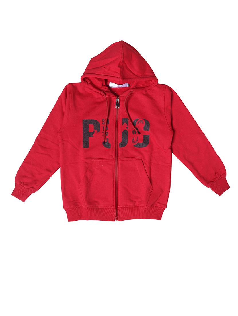girls typographic hoodie with zip-up - 21639248 -  Standard Image - 1