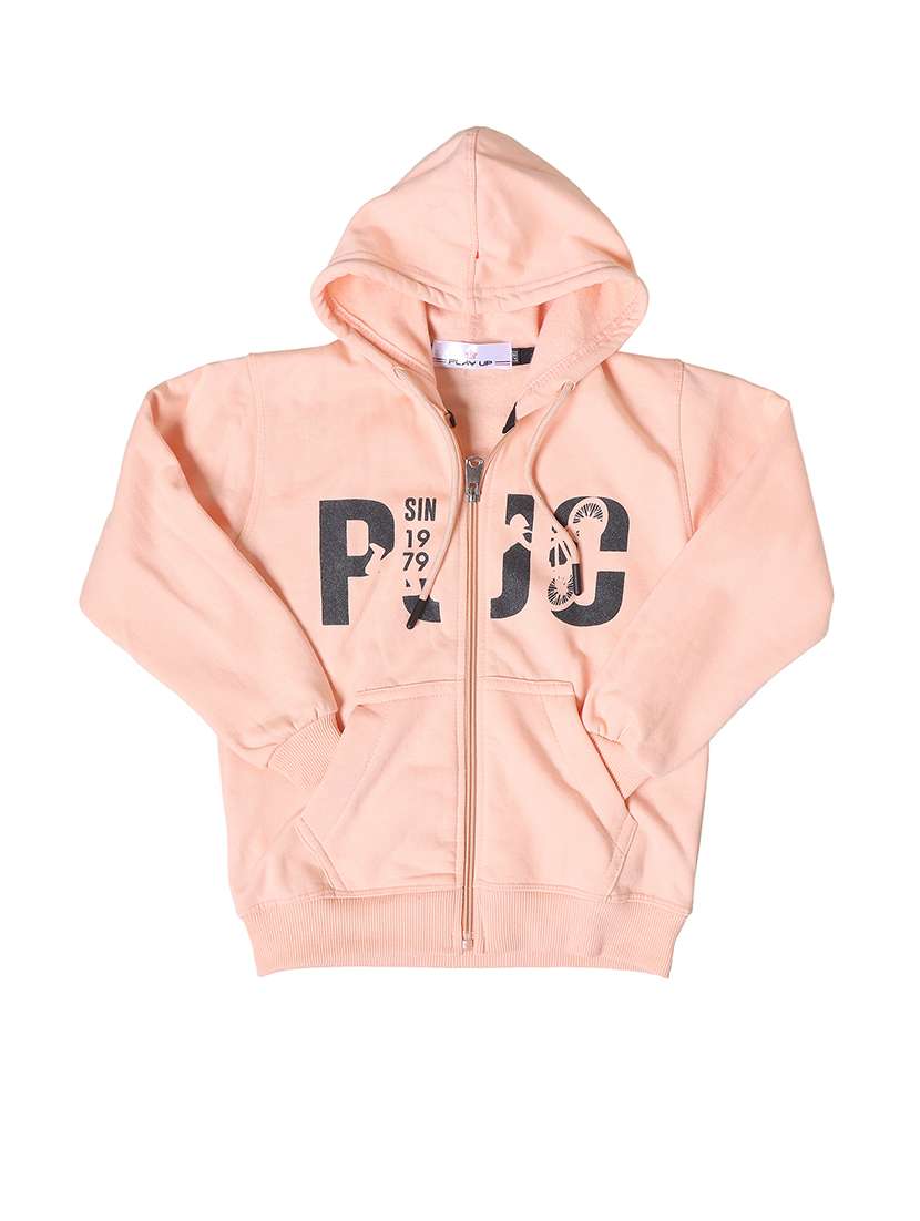 girls typographic long sleeve hooded sweatshirt - 21639249 -  Standard Image - 1