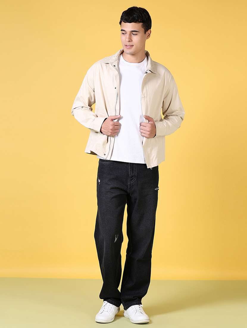 men long sleeves solid shacket - 21639263 -  Standard Image - 4
