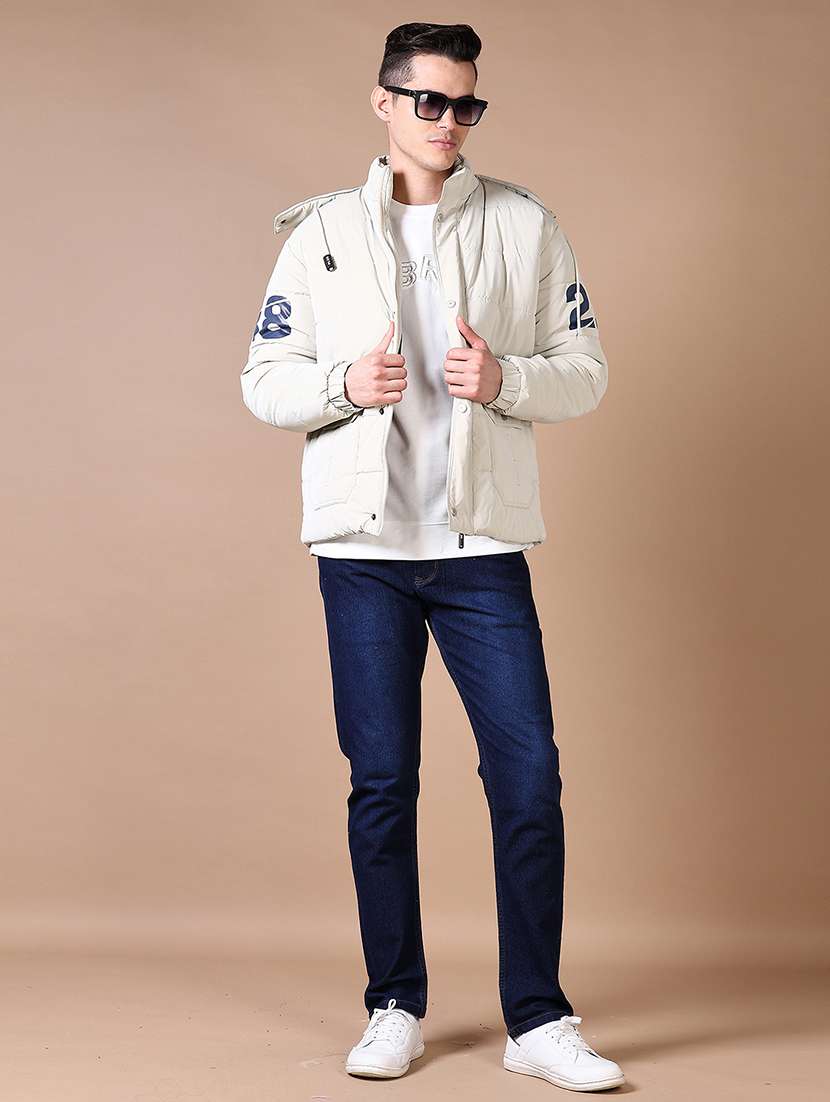 men solid long sleeve quilted jacket - 21639266 -  Standard Image - 4