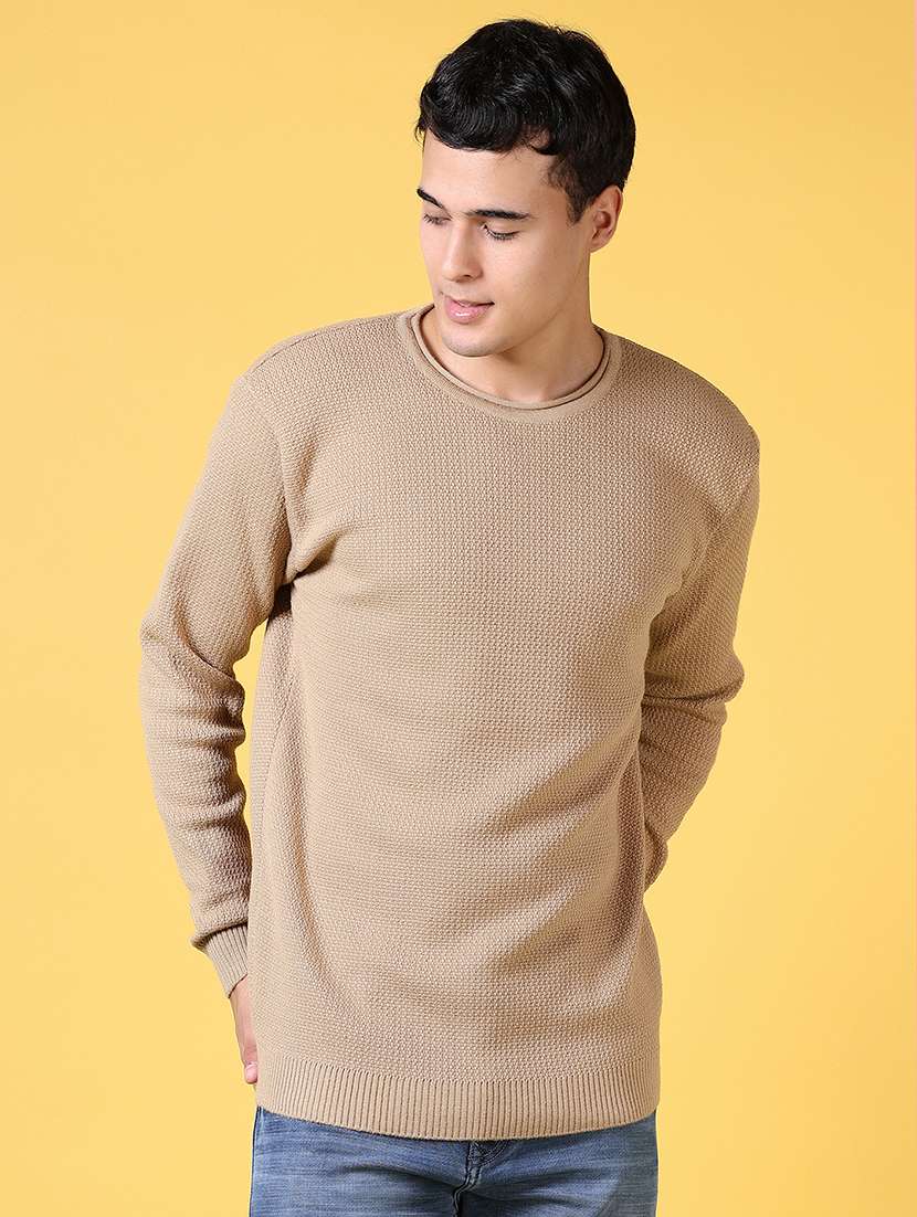 men self design long sleeve pullover