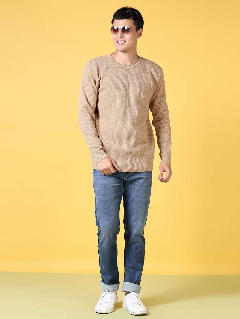 men self design long sleeve pullover - 21639268 -  Standard Image - 4