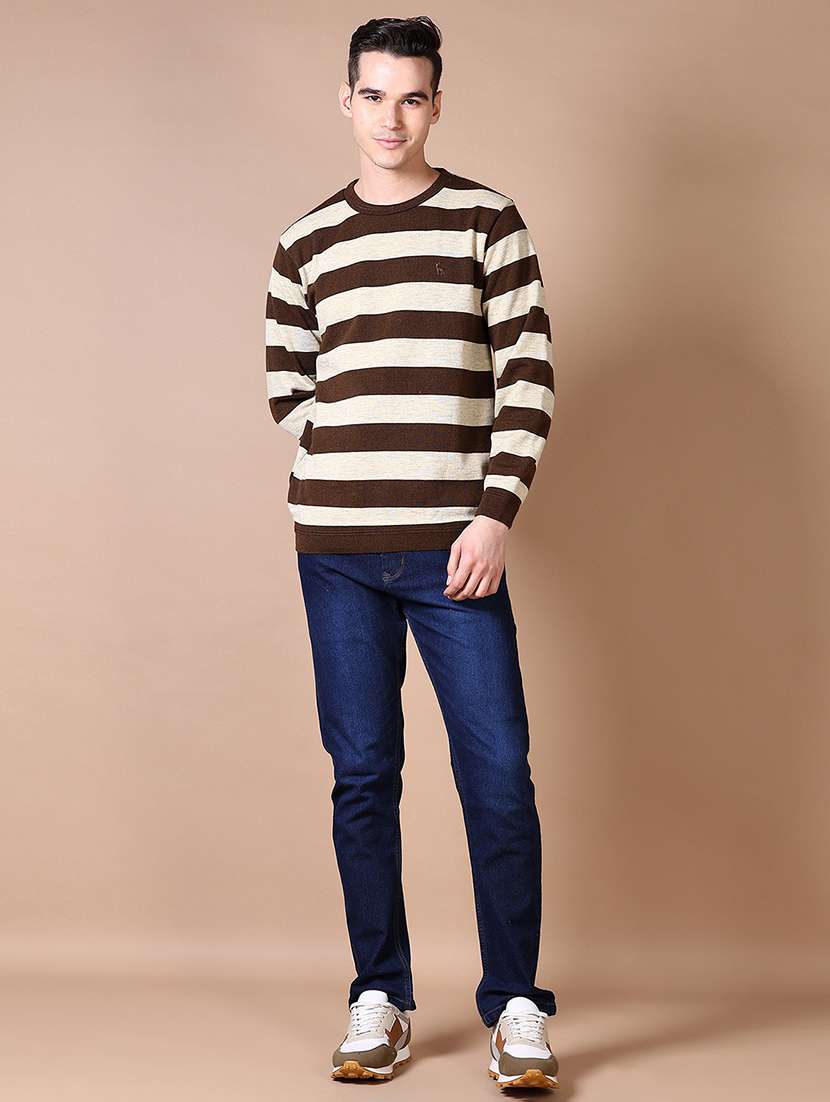 men stripes long sleeve sweatshirt - 21639269 -  Standard Image - 4