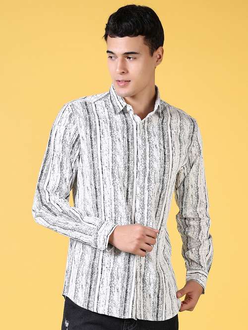 men printed long sleeve casual shirt - 21639293 -  Standard Image - 0
