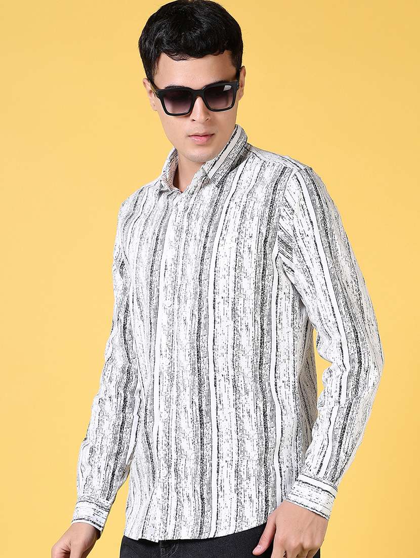 men printed long sleeve casual shirt - 21639293 - Standard Image - 1