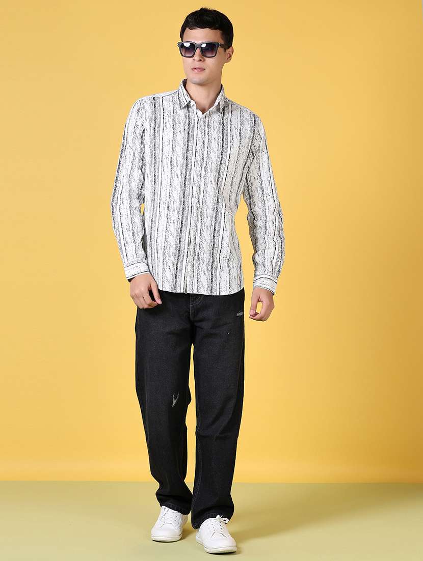 men printed long sleeve casual shirt - 21639293 - Standard Image - 4