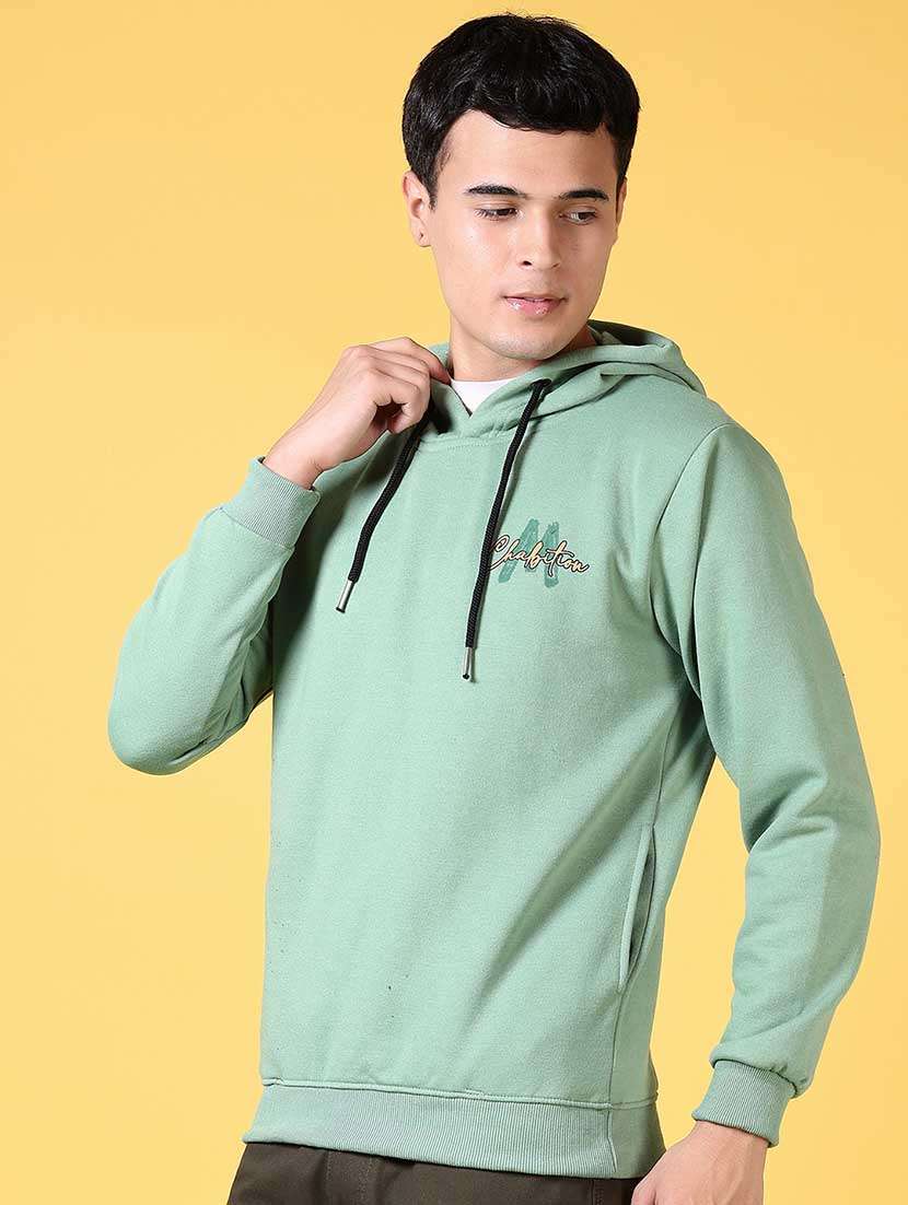 men long sleeve regular fit hooded sweatshirt - 21639426 -  Standard Image - 1