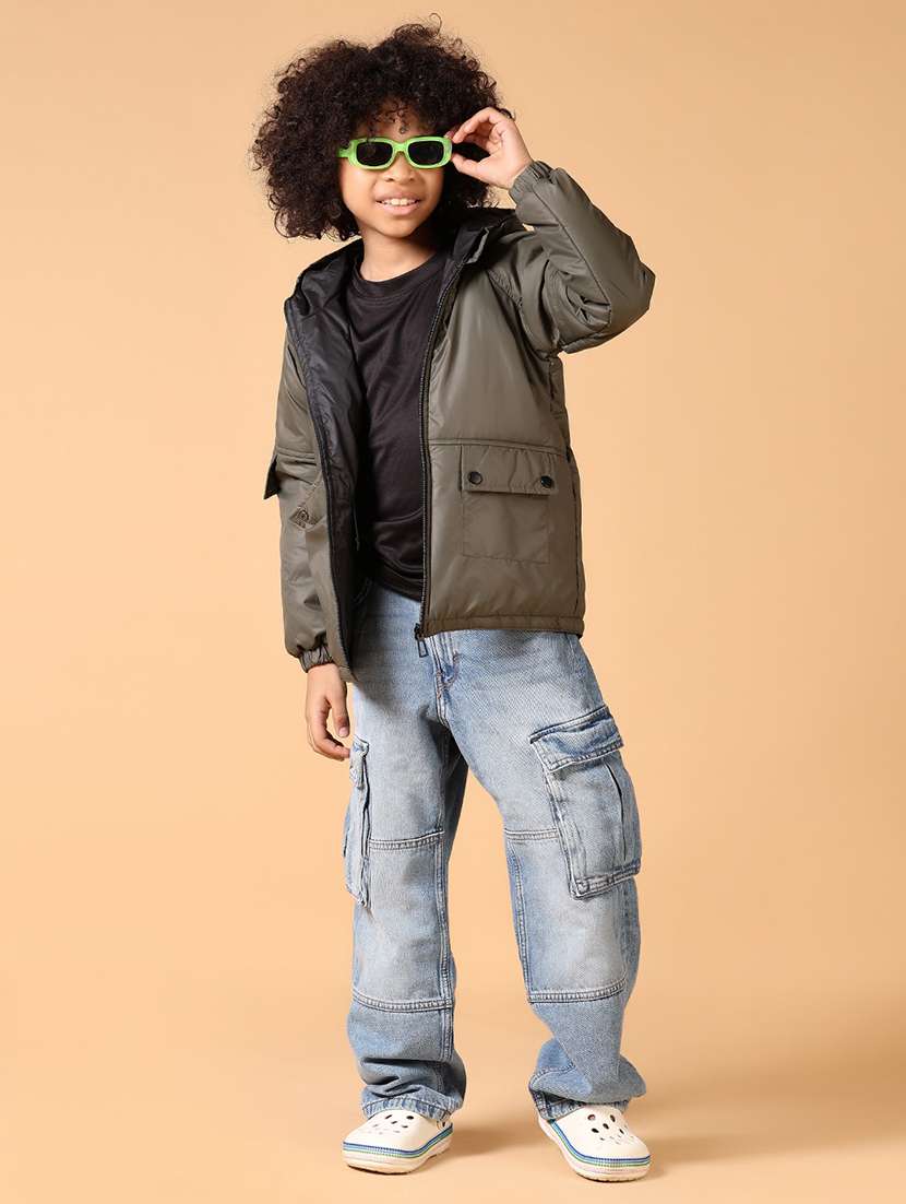 boys solid long sleeve quilted jacket - 21639775 -  Standard Image - 4