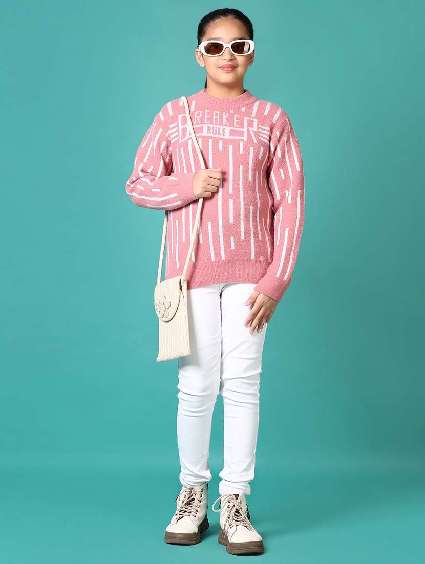 girls self designed long sleeve sweater - 21639777 - Standard Image - 4