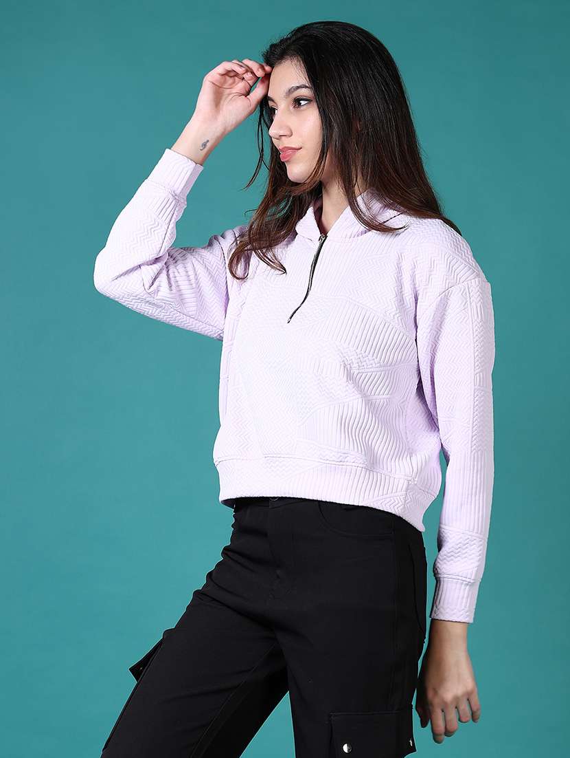 women self designed hooded sweatshirt - 21639788 -  Standard Image - 1