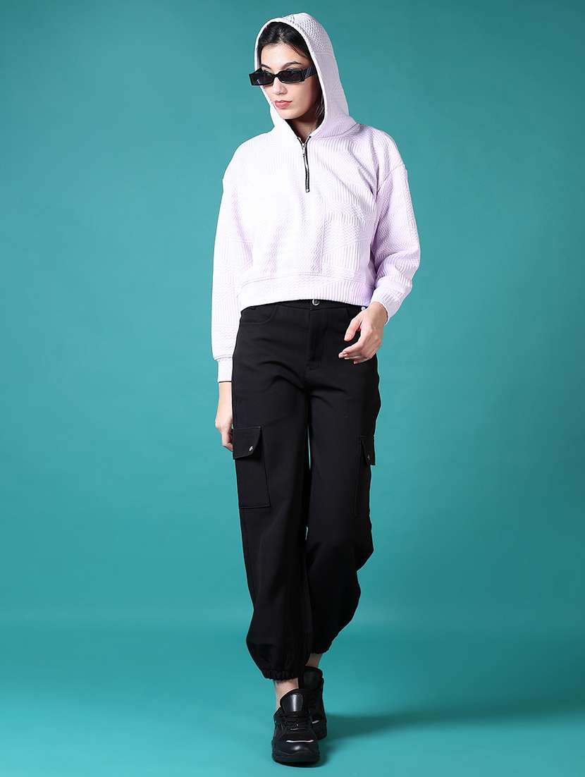 women self designed hooded sweatshirt - 21639788 -  Standard Image - 4