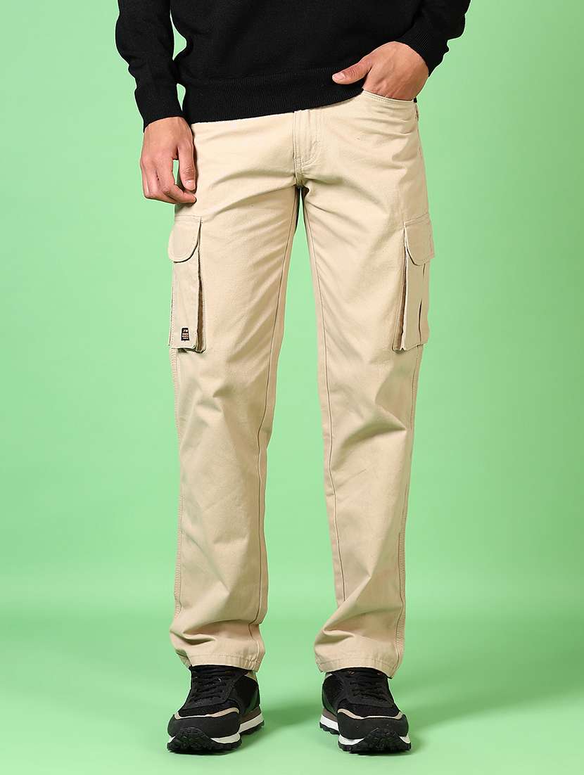 men mid rise solid cargo - 21639805 -  Standard Image - 1