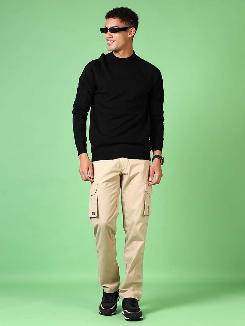 men mid rise solid cargo - 21639805 -  Standard Image - 4