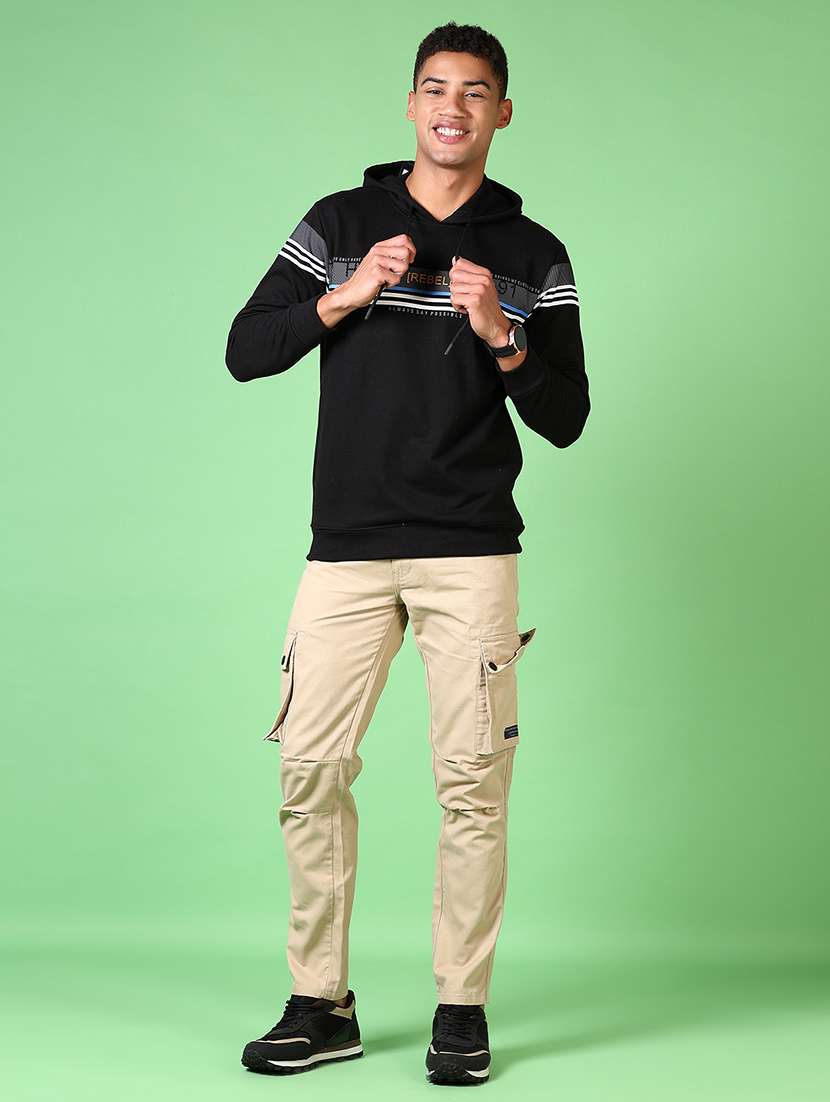 men mid rise solid cargo - 21639811 -  Standard Image - 4