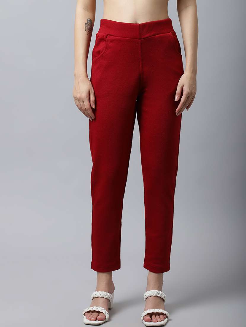 women pack of 2 solid woolen jeggings - 21639914 -  Standard Image - 4