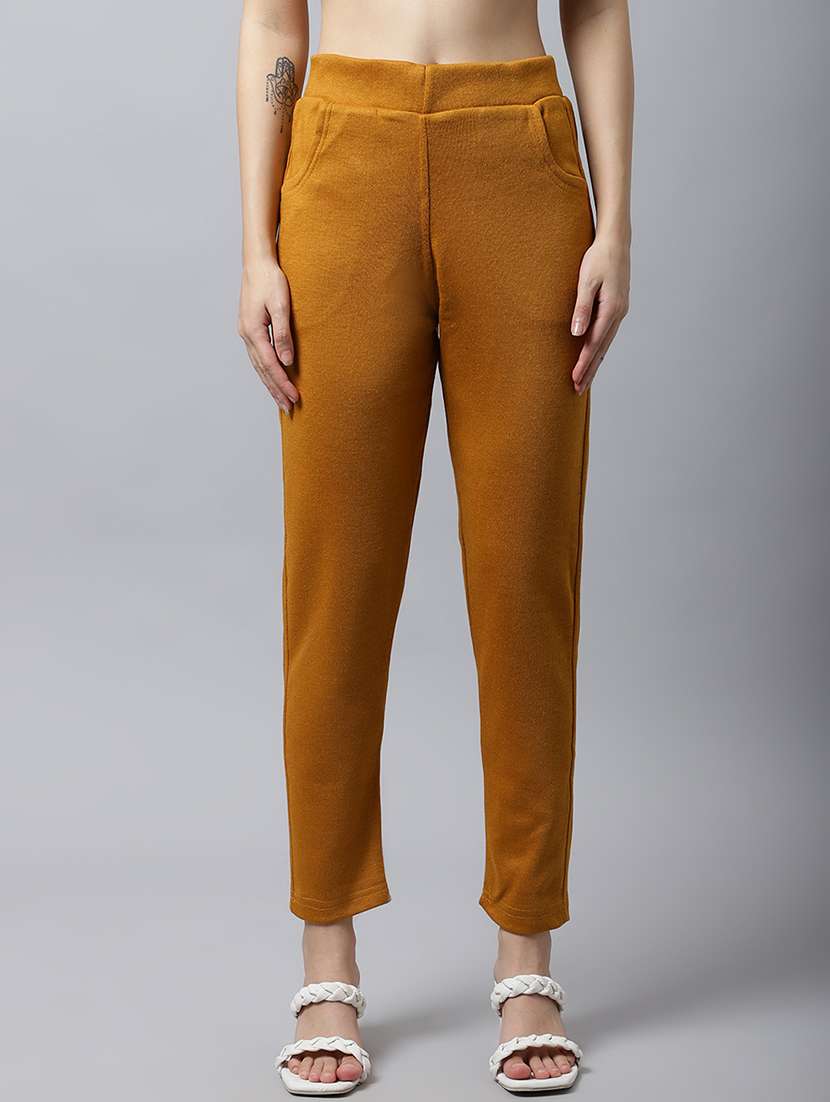women pack of 2 solid woolen jeggings - 21639915 - Standard Image - 4
