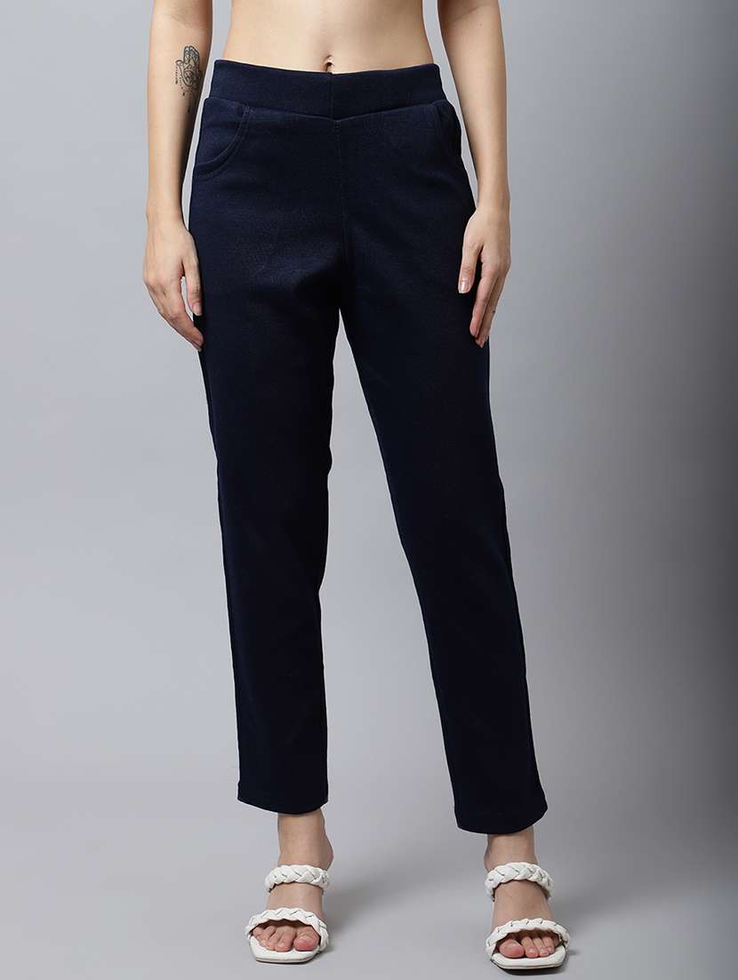 women pack of 2 solid woolen jeggings - 21639918 - Standard Image - 4