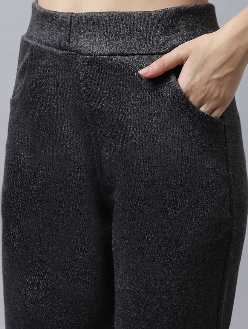 women pack of 2 plain woolen pants - 21639937 - Standard Image - 4