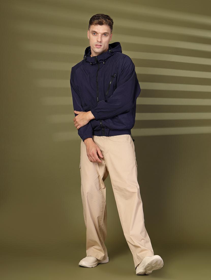 men solid long sleeve bomber jacket - 21640065 - Standard Image - 4
