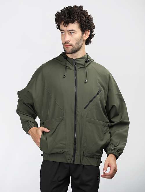 men solid long sleeve bomber jacket - 21640066 -  Standard Image - 0