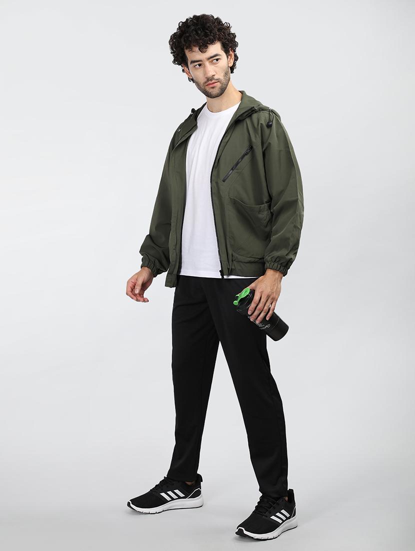 men solid long sleeve bomber jacket - 21640066 - Standard Image - 4