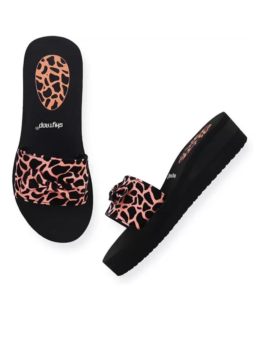 women black solid slippers - 21640572 -  Standard Image - 1
