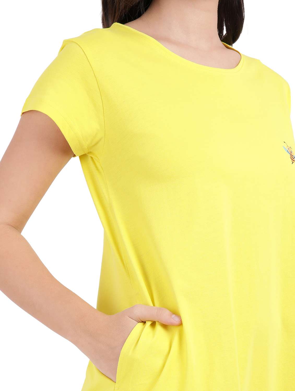 women solid short sleeve sleepshirt - 21640997 -  Standard Image - 6