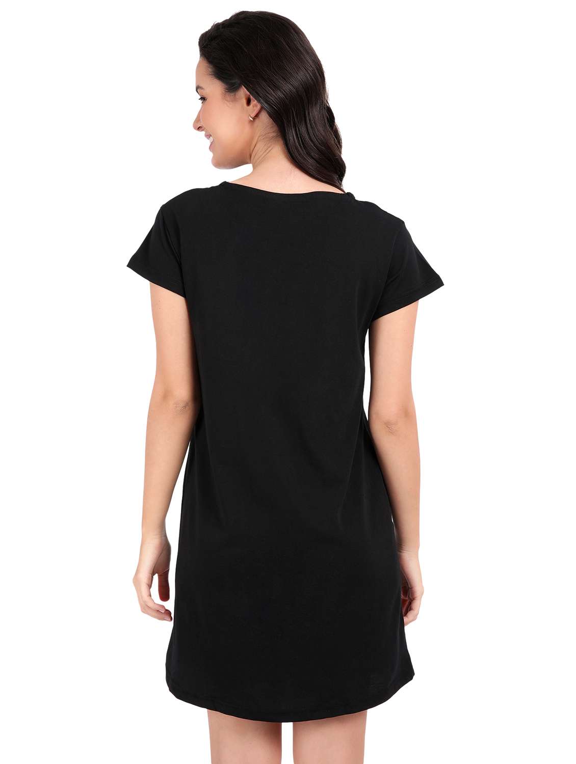 women solid short sleeve sleepshirt - 21640999 -  Standard Image - 1