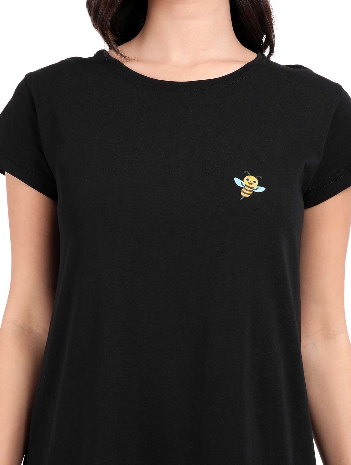 women solid short sleeve sleepshirt - 21640999 -  Standard Image - 4