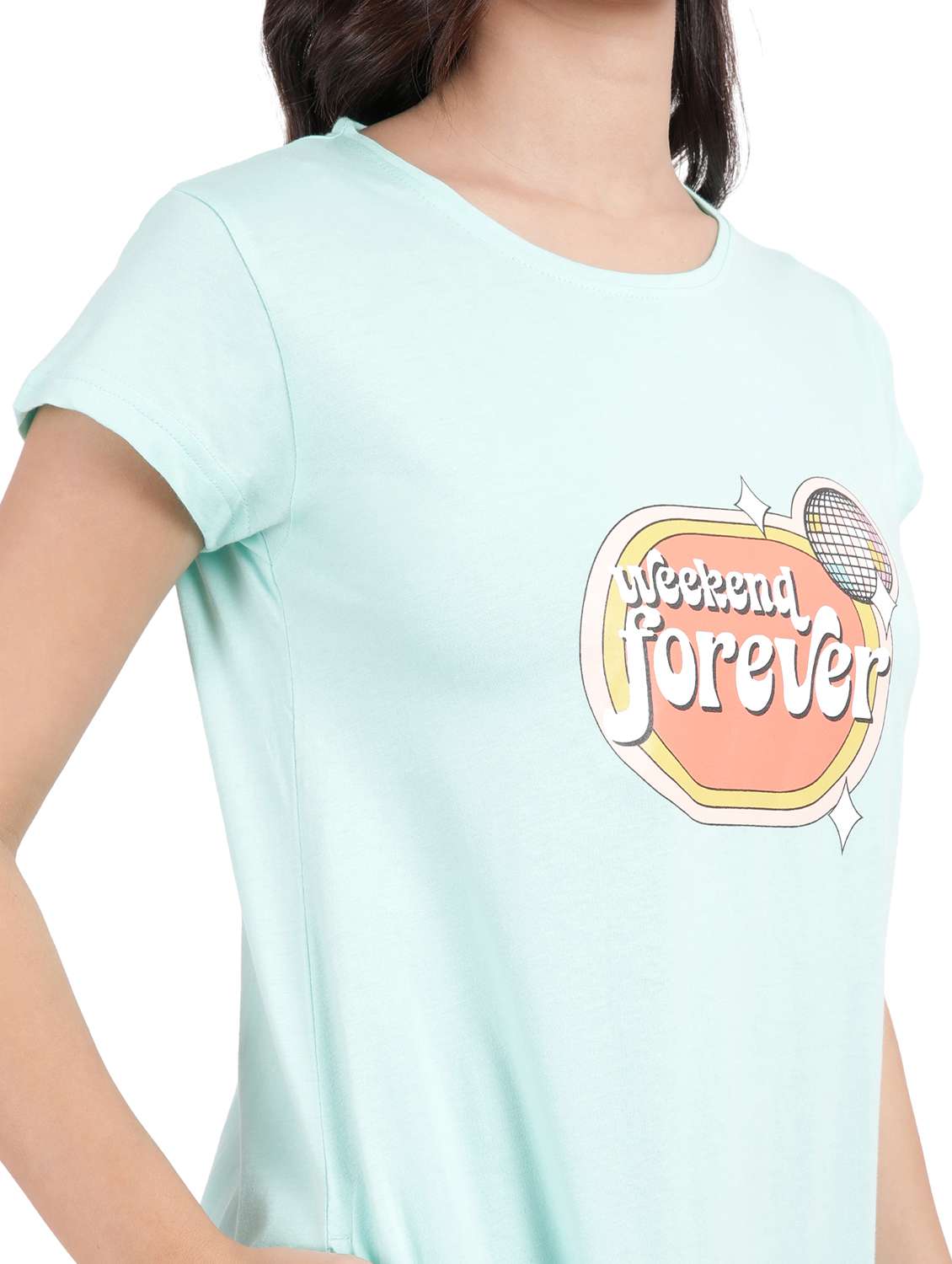 women printed short sleeve sleepshirt - 21641000 -  Standard Image - 6