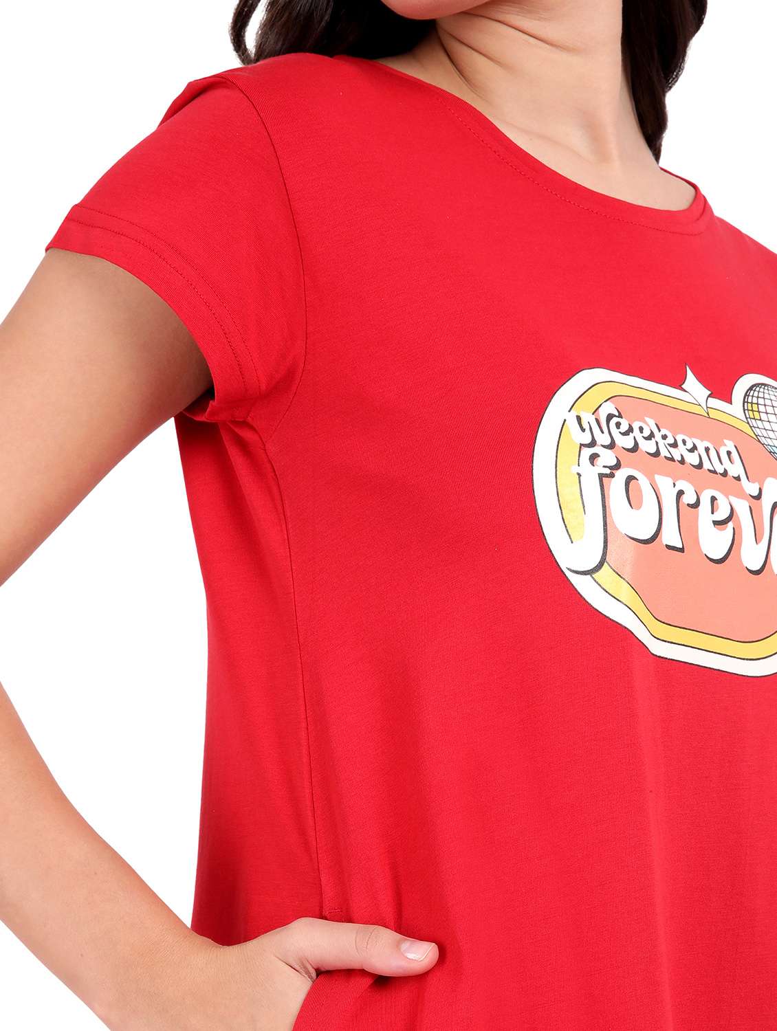 women solid short sleeve sleepshirt - 21641001 -  Standard Image - 6