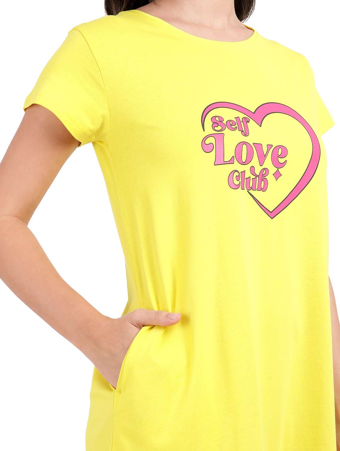 women red typography short sleeve nighty - 21641007 -  Standard Image - 6