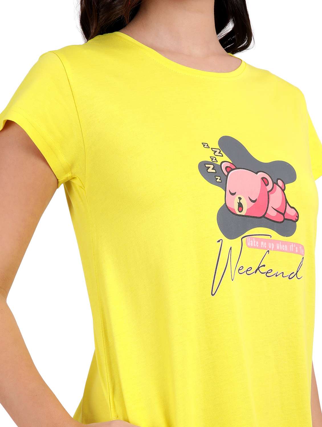 women chest print cotton sleepshirts - 21641012 -  Standard Image - 6