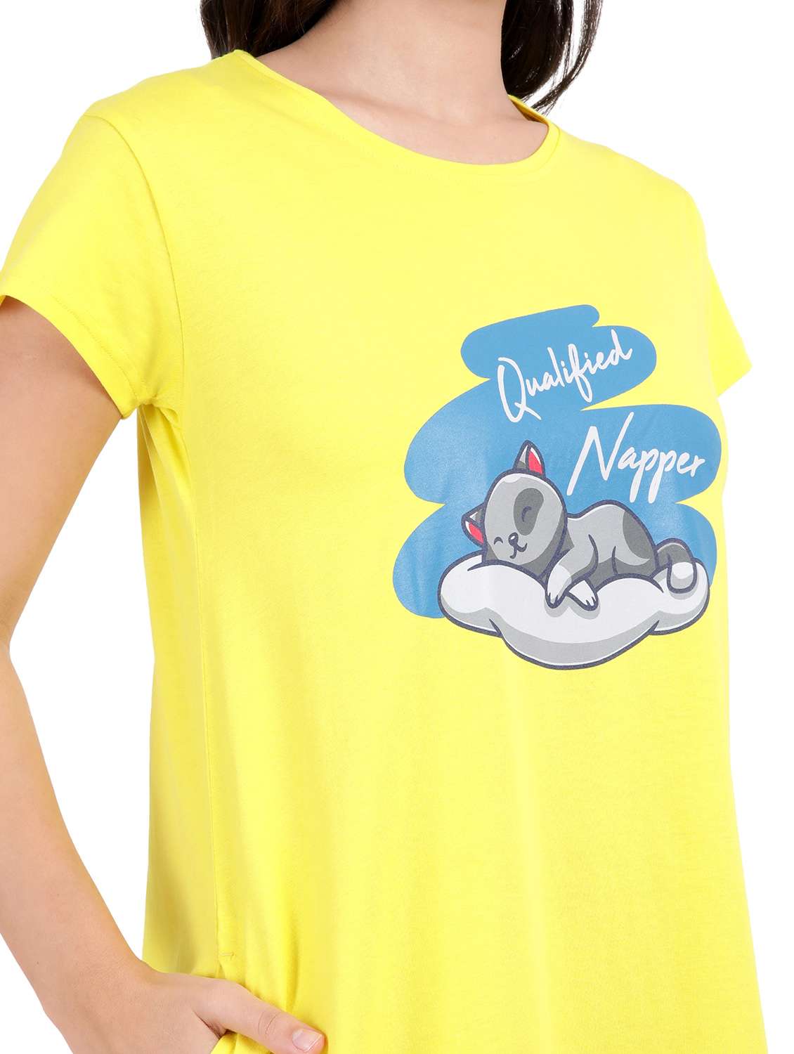 women chest print cotton sleepshirts - 21641017 -  Standard Image - 6