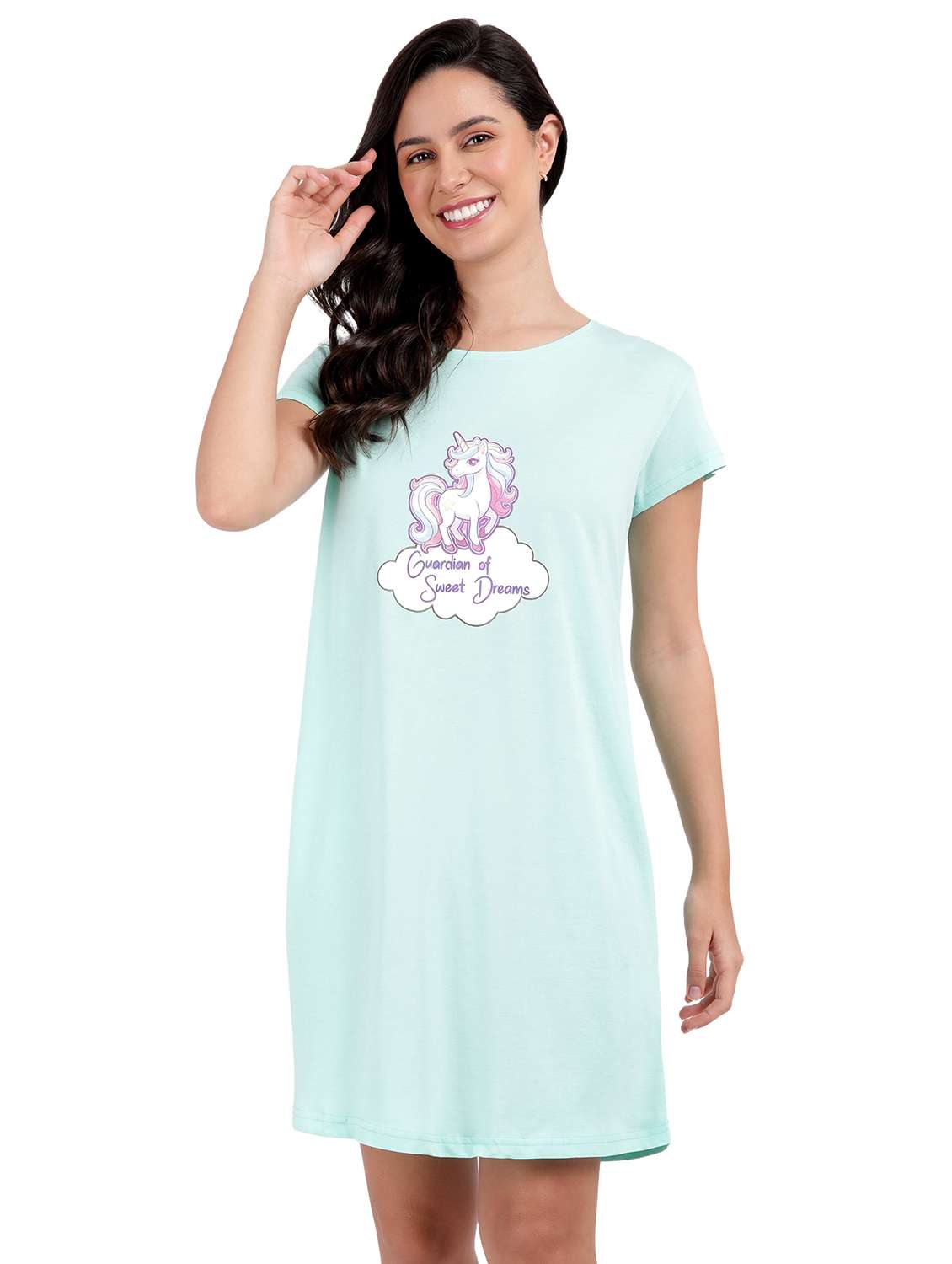 women printed cotton sleepshirts