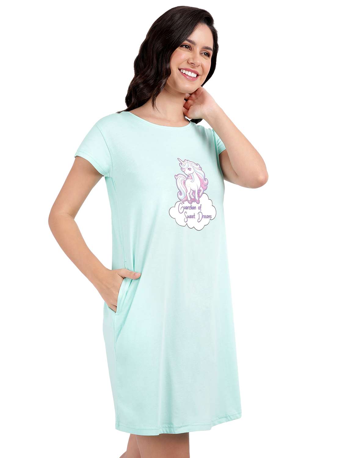 women printed cotton sleepshirts - 21641020 -  Standard Image - 1