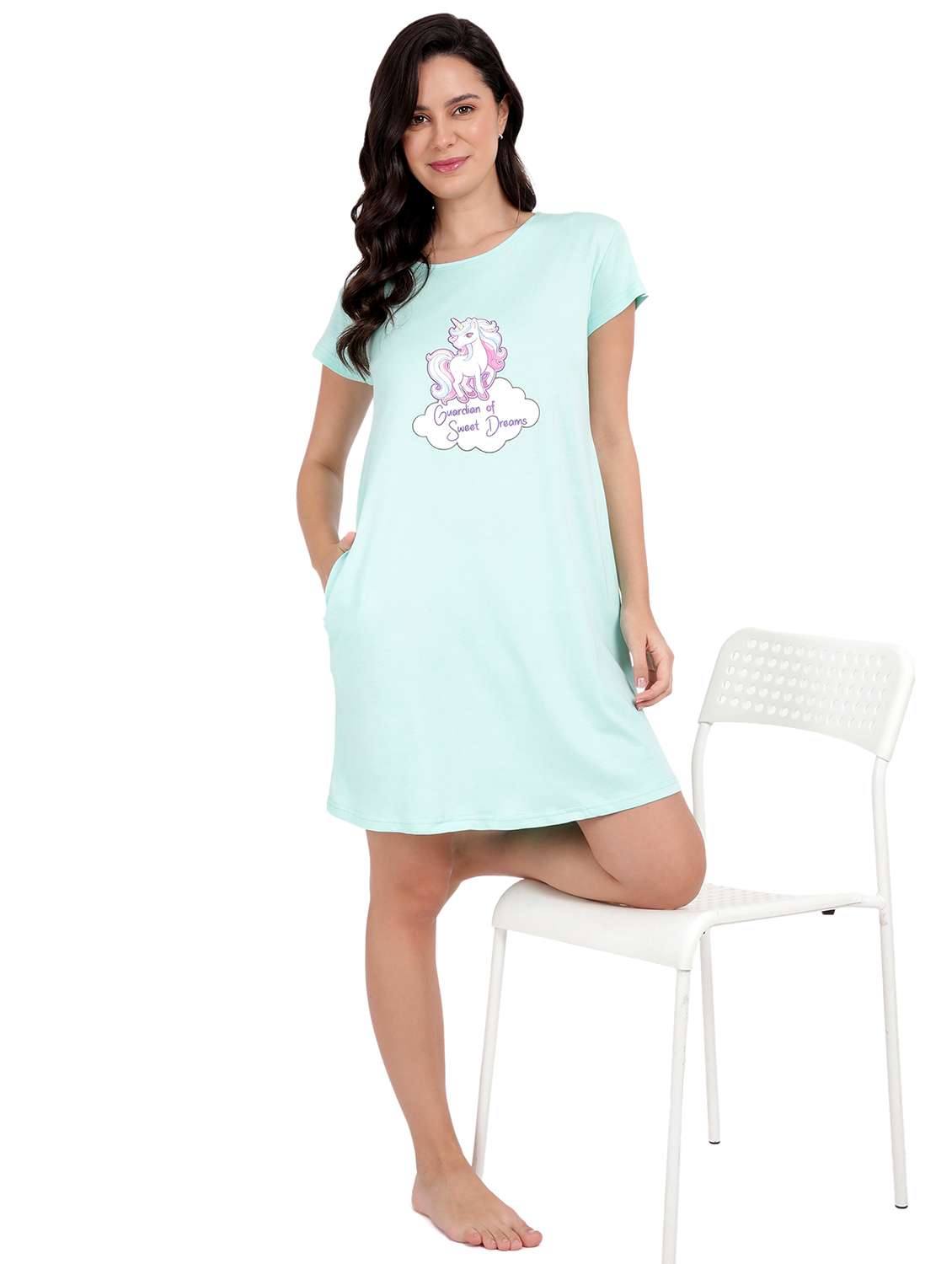women printed cotton sleepshirts - 21641020 -  Standard Image - 4