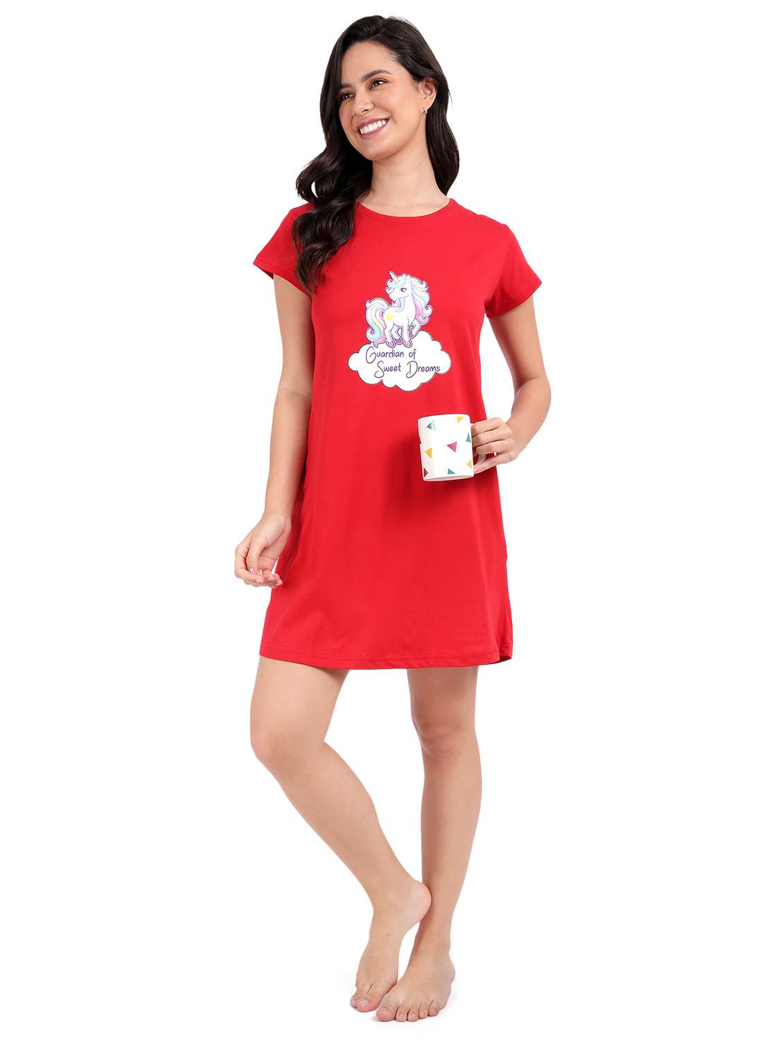 women printed cotton sleepshirts - 21641021 -  Standard Image - 4