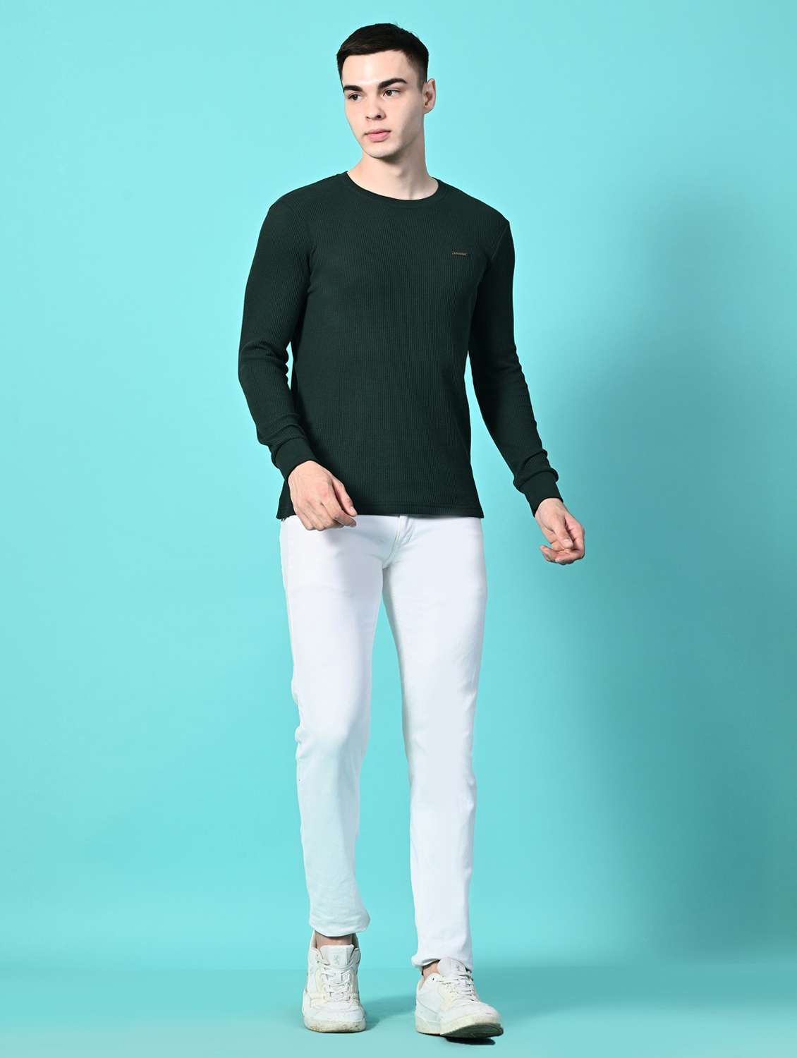 men solid long sleeve slim fit t-shirt - 21641054 -  Standard Image - 4