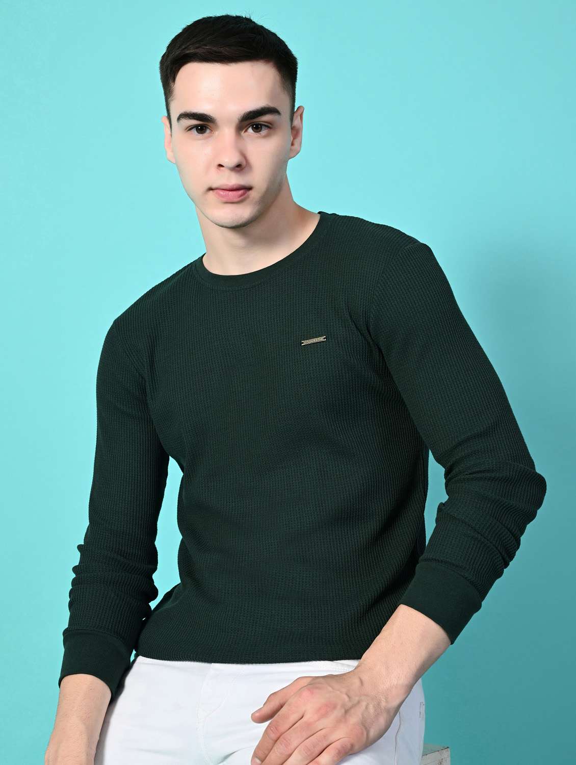 men solid long sleeve slim fit t-shirt - 21641054 -  Standard Image - 6