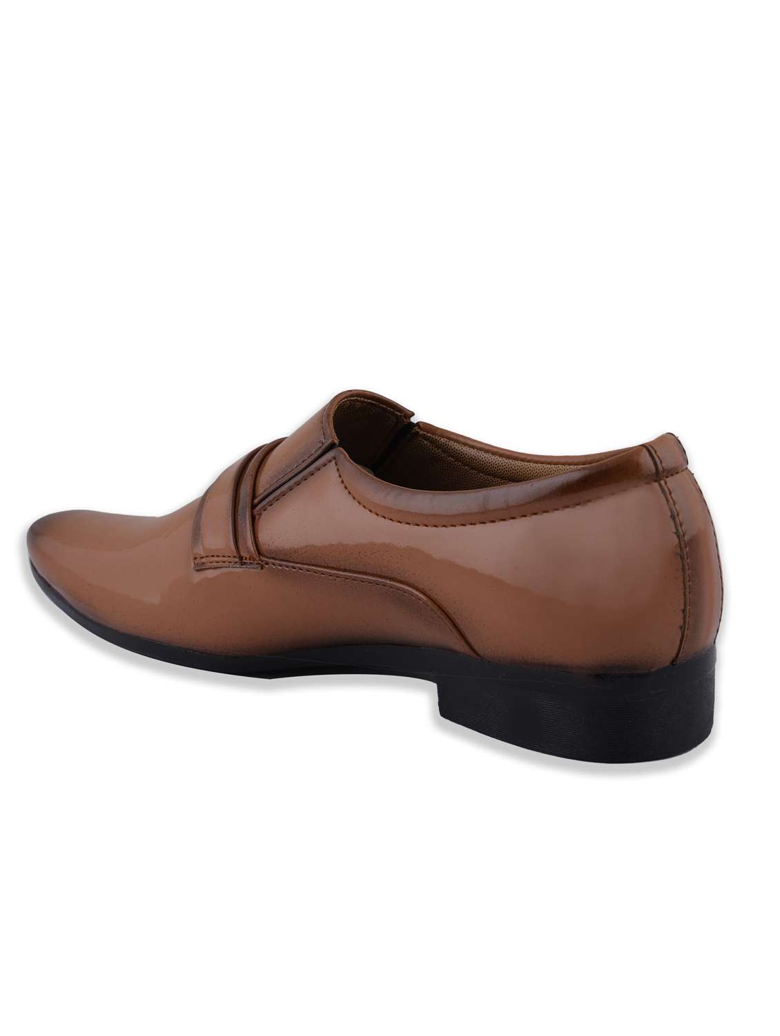 men brown slip on formal shoes - 21641096 - Standard Image - 4