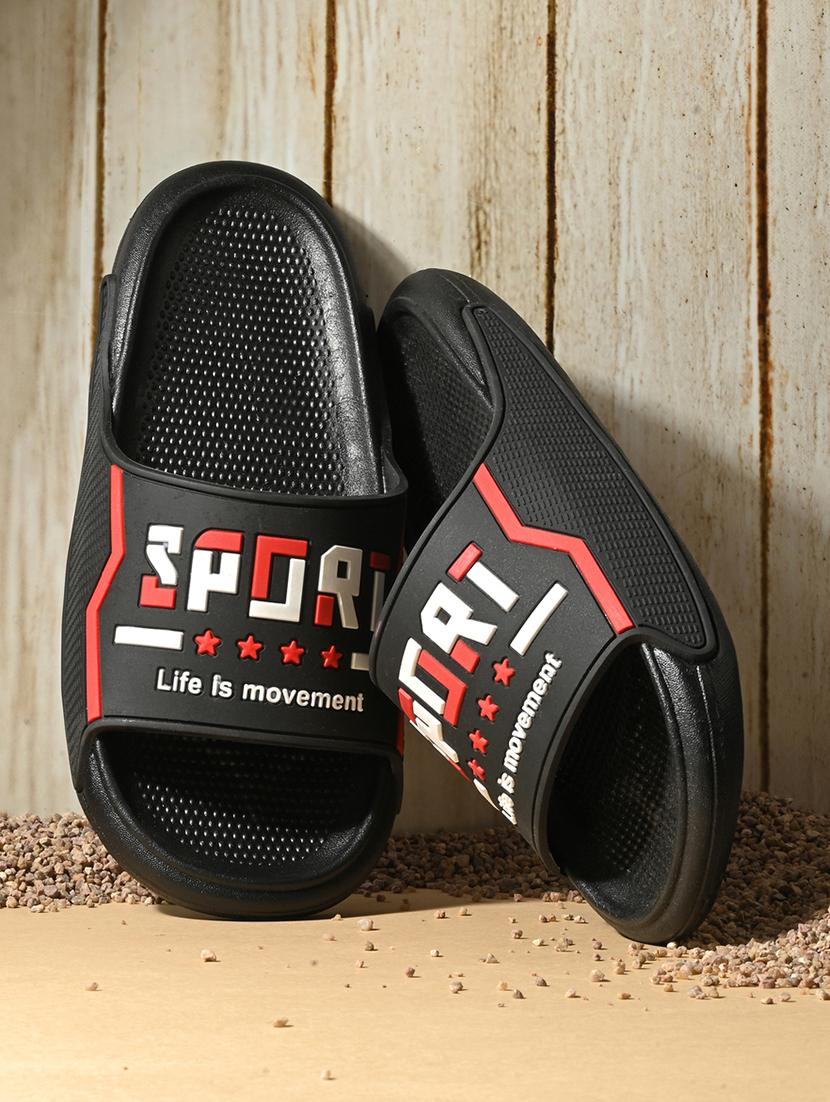 men printed slider flip flop - 21641111 - Standard Image - 4