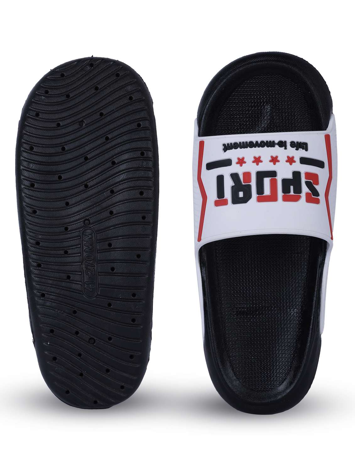 men printed slider flip flop - 21641113 - Standard Image - 6